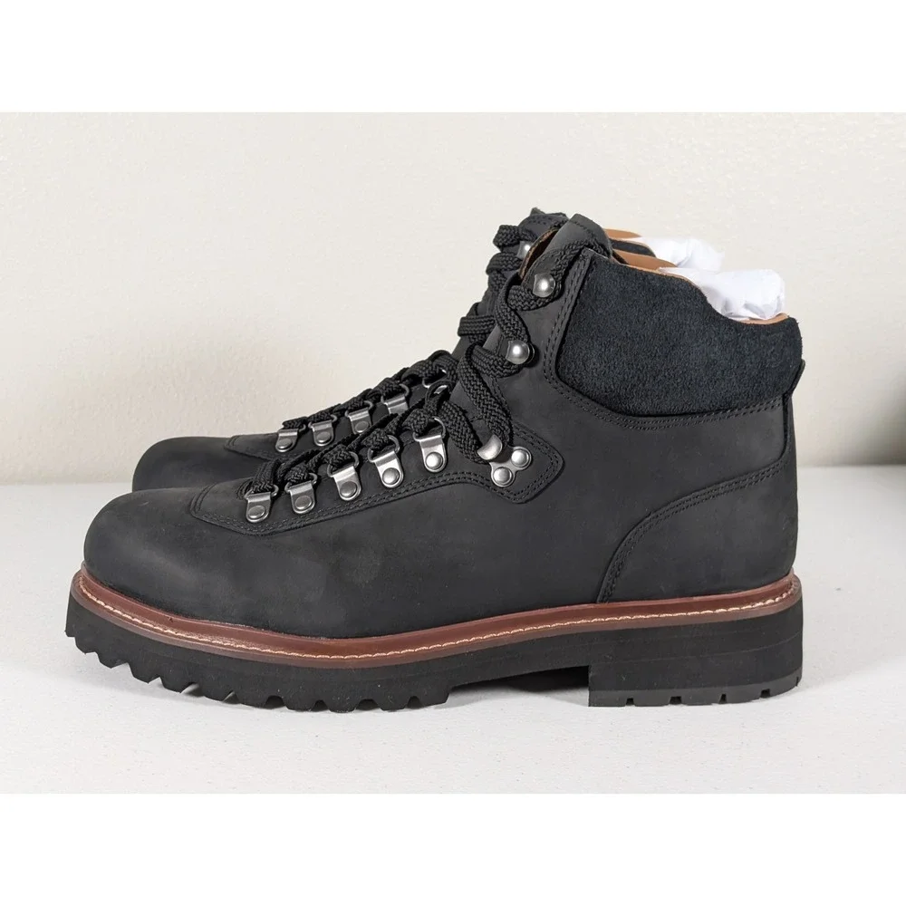 Polo Ralph Lauren Alpine Trail Boots Black Suede Mens 9.5D Hiking Outdoor
